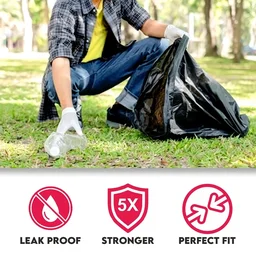 Black Garbage Bags – Heavy-Duty Dustbin Liners for Home & Office