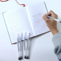 Black Gel Pens Set of 6 – Transparent, Smooth Writing