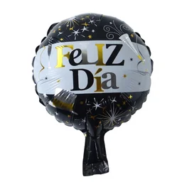 Black Gold 'Feliz Dia' Foil Balloon – Bright Party Decor for Celebrations
