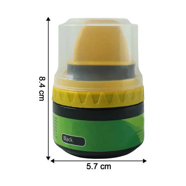 Black Shoe Polish Cream – Built-in Sponge for Easy Application