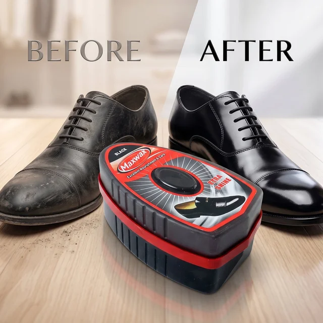Black Shoe Shiner – Instant Gloss & Easy Portable Care