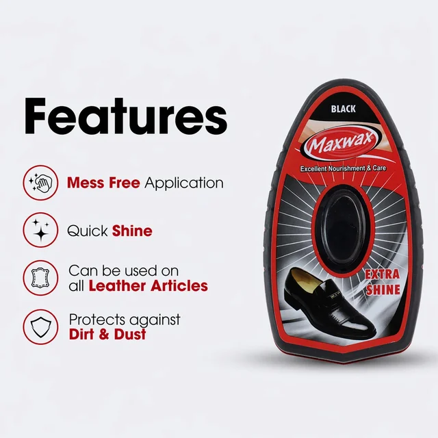 Black Shoe Shiner – Instant Gloss & Easy Portable Care