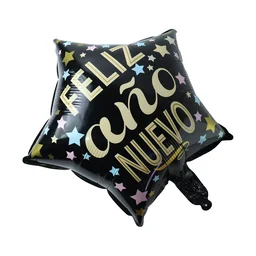 Black Star Feliz Ano Nuevo Foil Balloon – Bright Festive Decor