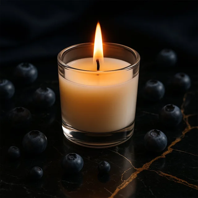 Blueberry Scented Candle – Soy-Blend Votive in Glass, 50gm