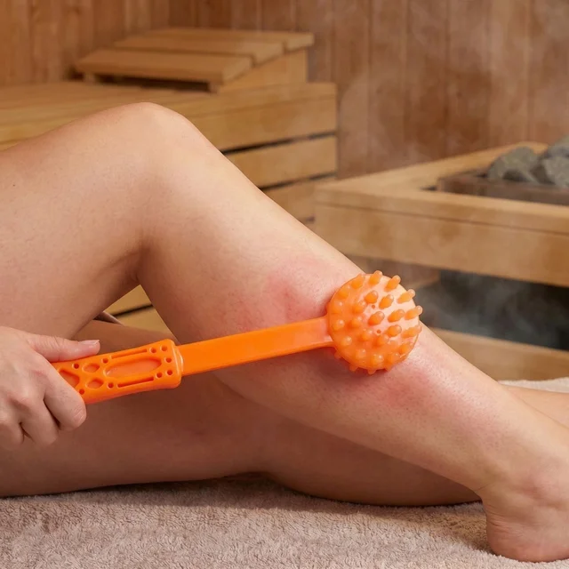 Body Massage Roller Stick – Dual-Head Long Handle for Deep Relief