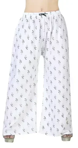 Palazzo pants With Skin Print Bottom Wear For Women & Girls Rayon 140 Gsm Trending Colour White Black Maroon Navy Blue Red Grey Pack Of 2 Mo - 40