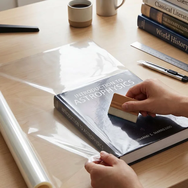 Book Cover Roll – Transparent Protective Film for School & Office
