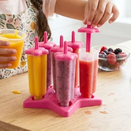 BPA-Free Plastic Ice Cream Molds – Set of 6 with Lids & Handles