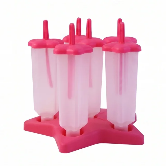 BPA-Free Plastic Ice Cream Molds – Set of 6 with Lids & Handles