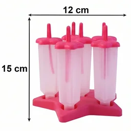 BPA-Free Plastic Ice Cream Molds – Set of 6 with Lids & Handles