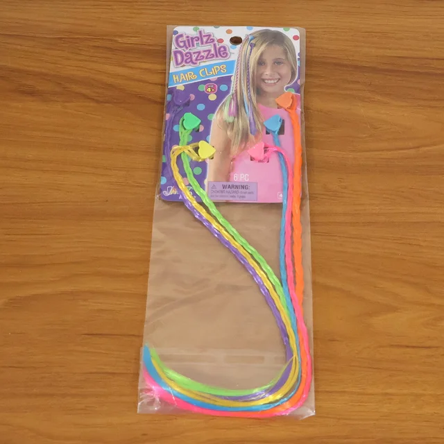 Braided Hair Extension Streaks – Colourful Clip-In Set for Kids