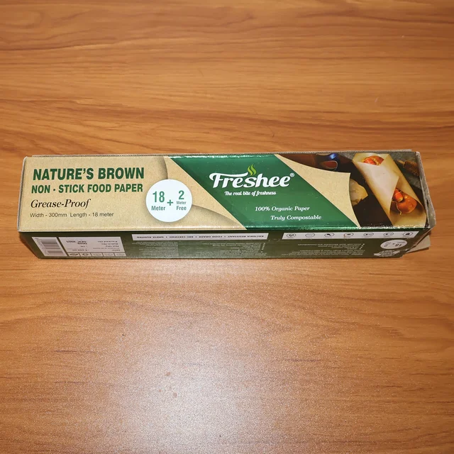 Brown Non-Stick Food Paper Roll – 20 Meters Eco-Friendly Wrap