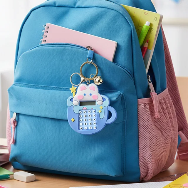 Bunny Calculator Keychain – Portable Mini Digital Calculator