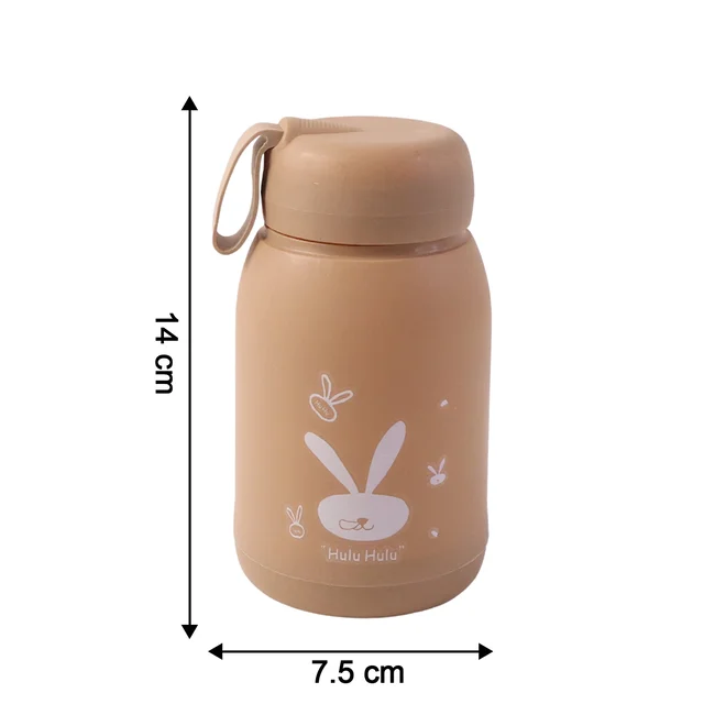 Bunny Print Glass Water Bottle – 330ML Leak-Resistant