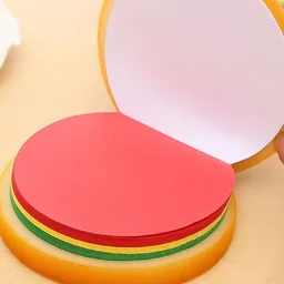 Burger Shaped Sticky Notes – Multicolor Unique Memo Pads | Foloria