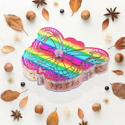Butterfly Dry Fruit Box – 4-Compartment Storage | Tidy Table