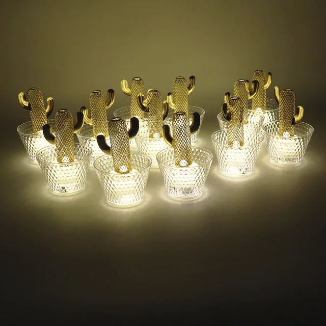 Cactus LED Tealight Candles – Unique Flameless Decorative Set