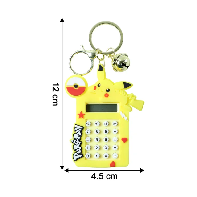 Calculator Keychain – Cute Yellow Cartoon Mini Digital Calculator