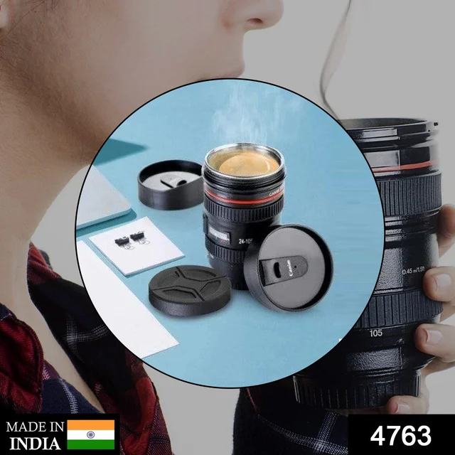 Camera Lens Coffee Mug – Stainless Steel, 350ml | Konvex