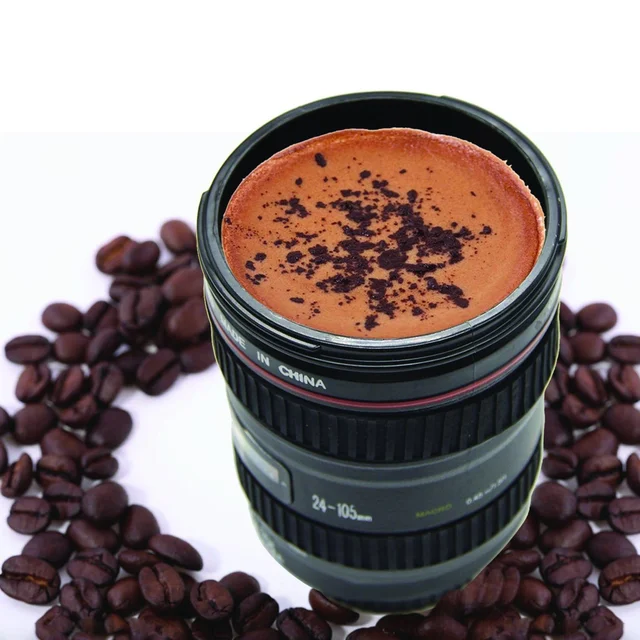Camera Lens Coffee Mug – Stainless Steel, 350ml | Konvex