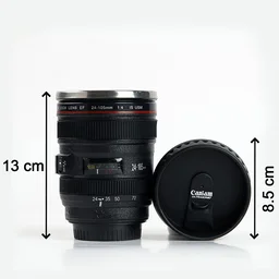 Camera Lens Coffee Mug – Stainless Steel, 350ml | Konvex