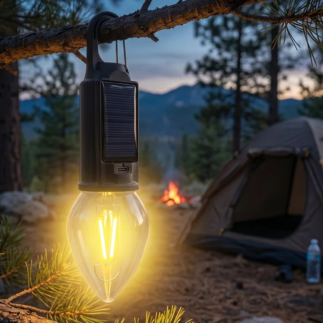 Camping Lantern – Eco-Friendly, Dual Charging with Warm LED