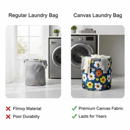 Canvas Laundry Bag for Home & Toy Storage – Collapsible | Organivo
