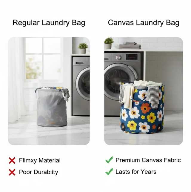 Canvas Laundry Bag for Home & Toy Storage – Collapsible | Organivo