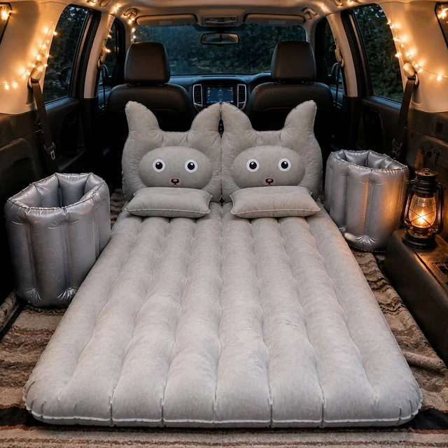 Car Air Mattress Bed Set – Comfortable & Portable Camping Solution, Car Sofa