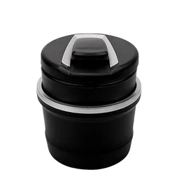 Car Ashtray with Lid & Blue LED Light – Portable Smokeless Design