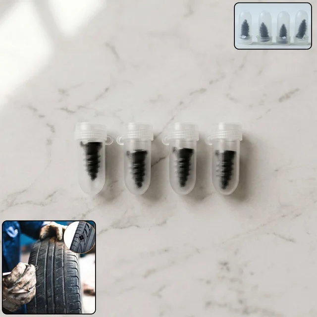 Car & Bike Tubeless Tire Repair Nails – Emergency Quick Fix Kit