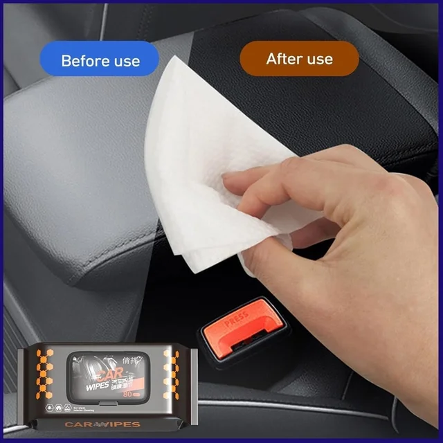 Car Cleaning Wipes – Dashboard & Interior Polish (80 Pcs) | Velvet Wheels