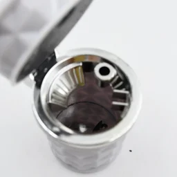 Car Cupholder Ashtray – LED Light, Lid & Portable Bin | Velvet Wheels