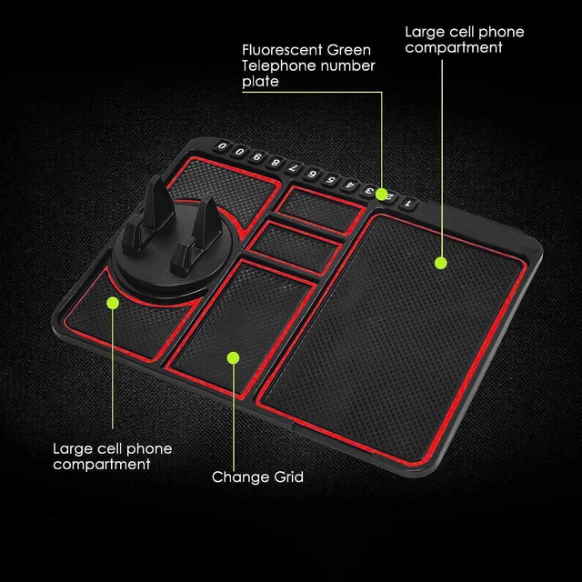 Car Dashboard Mat – Non-Slip Phone Holder for Secure Driving