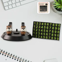 Car Dashboard Mobile Phone Holder Stand with Parking Number Display
