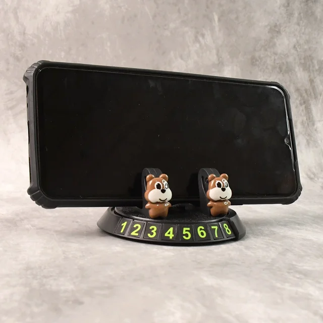 Car Dashboard Mobile Phone Holder Stand with Parking Number Display