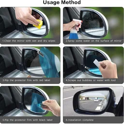 Car Mirror Anti Fog Film – Waterproof Clear Rearview & Side Mirror