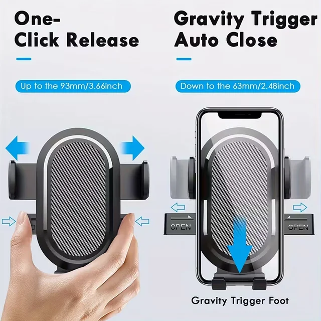 Car Mobile Holder – Adjustable 360° Suction Mount with One-Touch Lock