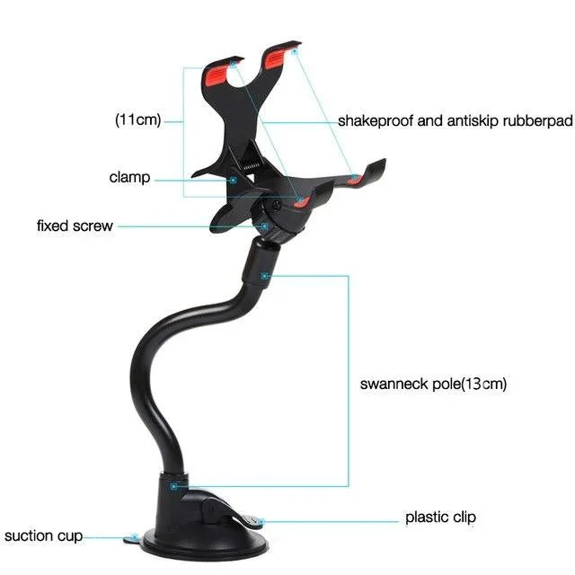 Car Phone Holder – Universal Long Arm Flexible Mount | Indo Glow