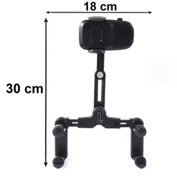 Car Rear View Mirror Phone Holder – 360° Adjustable & Retractable