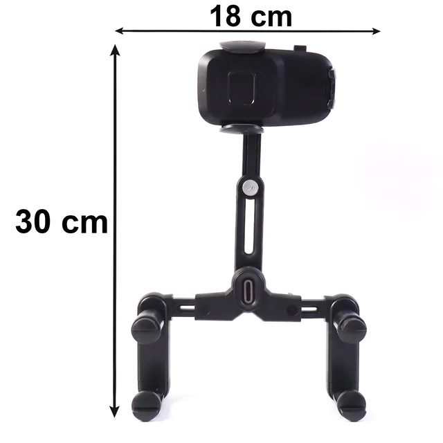 Car Rear View Mirror Phone Holder – 360° Adjustable & Retractable