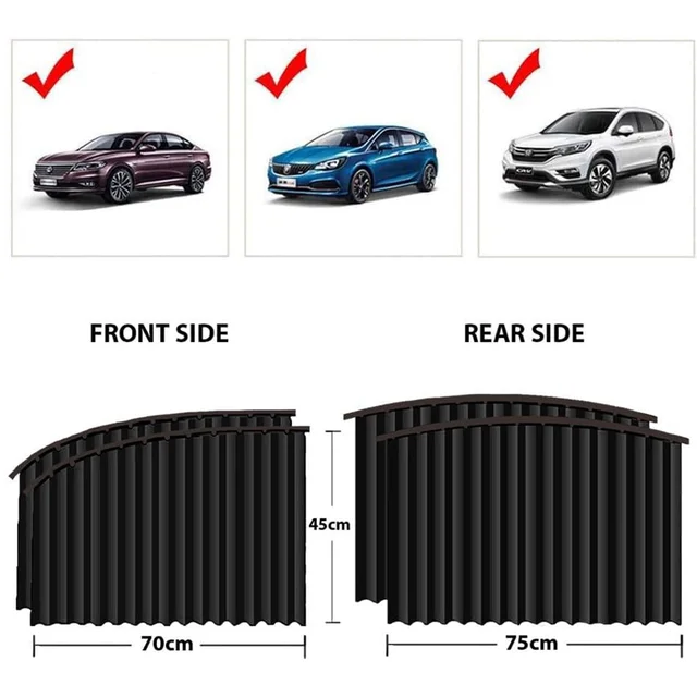 Car Window Sunshade – 4 Pcs Magnetic Set for UV & Privacy | Velvet Wheels