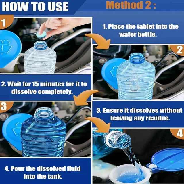 Car Windshield Cleaning Tablet – Effective Streak-Free Glass Cleaning