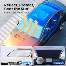 Car Windshield Sunshade – Foldable Heat Protection | Velvet Wheels