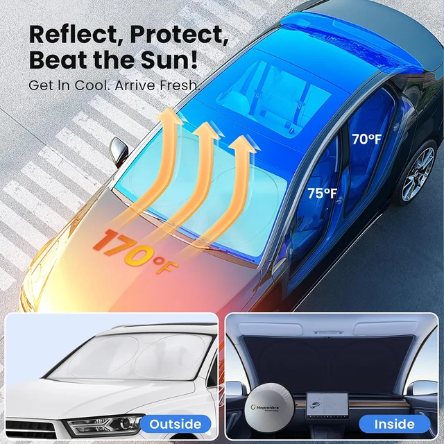 Car Windshield Sunshade – Foldable Heat Protection | Velvet Wheels