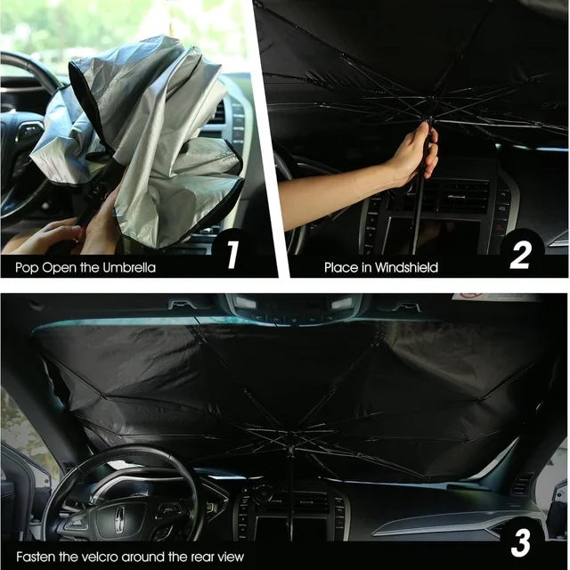 Car Windshield Sunshade – Foldable Heat Protection | Velvet Wheels