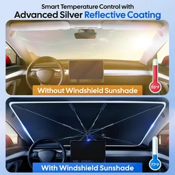 Car Windshield Sunshade – Foldable Heat Protection | Velvet Wheels