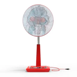 Cartoon Fabric Mesh Fan Cover – Elastic Fit & Child Safe