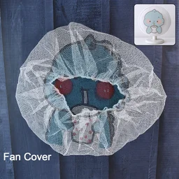 Cartoon Fabric Mesh Fan Cover – Elastic Fit & Child Safe