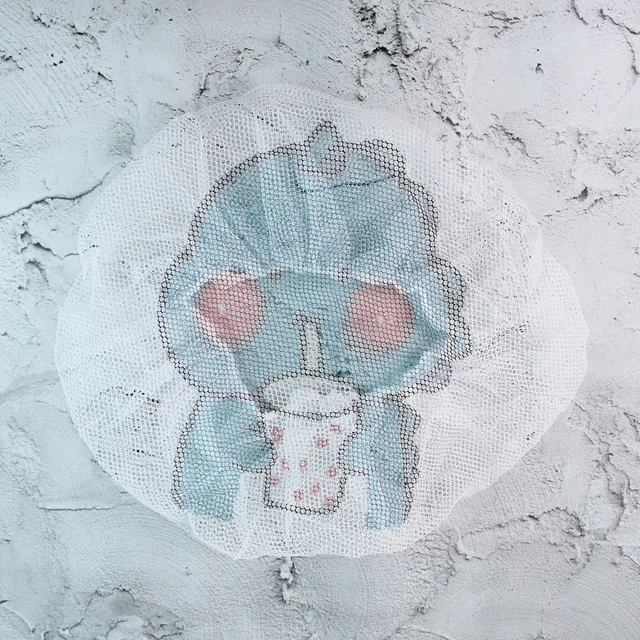 Cartoon Fabric Mesh Fan Cover – Elastic Fit & Child Safe